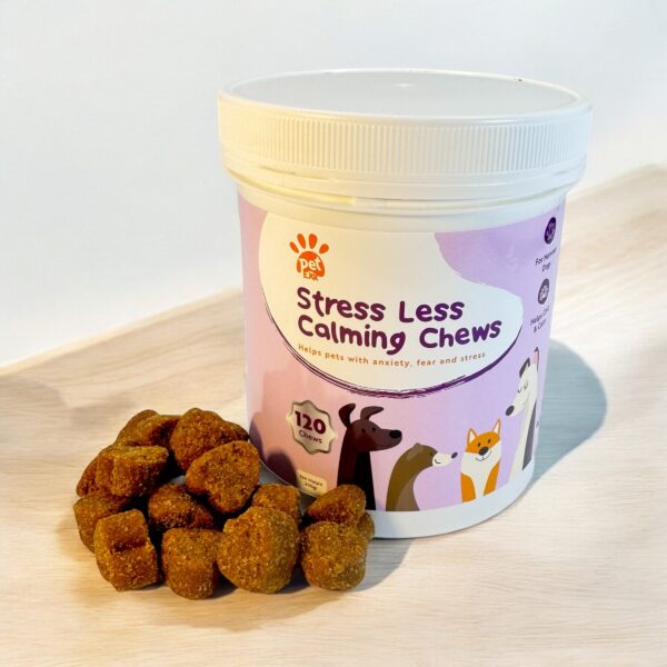 Calming chews for dogs, helps separation anxiety & firework fear